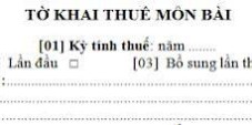 bậc thuế môn bài