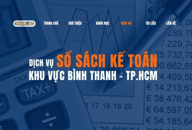 Dịch vụ làm sổ sách kế toán - Thuận Việt
