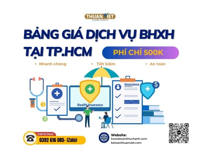 Phí dịch vụ bảo hiểm xã hội tại Tp.HCM