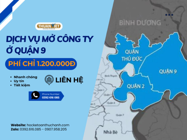 Dịch vụ mở công ty ở quận 9