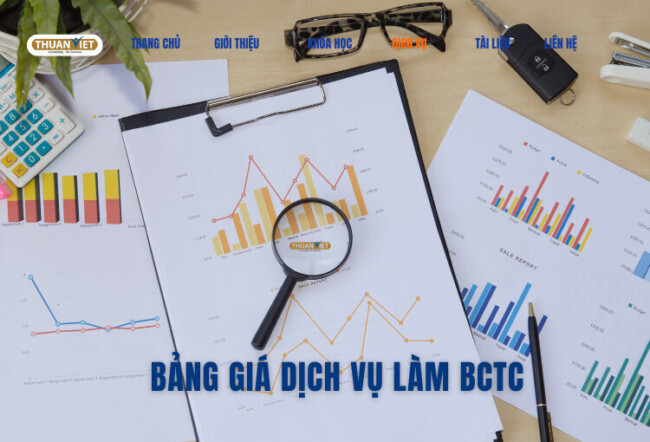 Bảng giá dịch vụ làm BCTC
