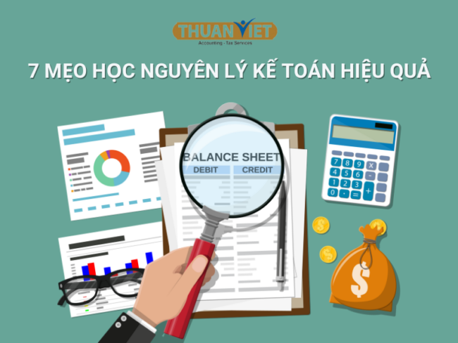 7 Mẹo học nguyên lý kế toán cho khối sinh viên chuyên ngành kế toán. Môn nguyên lý kế toán sẽ không quá xa lạ với các bạn yêu thích ngành kế toán. Đây còn được xem là môn vỡ lòng và bắt buộc phải học đầu tiên. Do vậy, bạn phải học thuộc và nắm chắc kiến thức này để làm tiền đề cho các môn học căn bản khác về sau. Vậy làm sao để học tốt nguyên lý kế toán ngay từ ban đầu? Cùng Thuận Việt tìm hiểu ngay bài viết dưới đây nhé! Nguyên lý kế toán là gì? Nguyên lý kế toán được hiểu là các quy tắc và nguyên tắc căn bản được áp dụng trong lĩnh vực kế toán, để đảm bảo tính chính xác, đáng tin cậy và công bằng của thông tin tài chính. Đó cũng là quy trình hệ thống mà các nguyên lý kế toán cung cấp khung pháp lý và hướng dẫn cho việc ghi nhận, phân loại, đánh giá và báo cáo thông tin tài chính của một tổ chức hoặc doanh nghiệp. Một số nguyên lý kế toán quan trọng bao gồm nguyên tắc ghi nhận, nguyên tắc thống nhất, nguyên tắc chi phí gốc, nguyên tắc thời gian và nguyên tắc thực hiện mục tiêu kế toán. Các nguyên lý này đóng vai trò quan trọng trong việc đảm bảo tính minh bạch, khách quan và đáng tin cậy của thông tin tài chính. 7 Mẹo học nguyên lý kế toán thật hiệu quả Học thuộc lòng bảng hệ thống kế toán Để có thể áp dụng vào bài tập thì việc đầu tiên và quan trọng bạn phải làm là nắm vững các khái niệm cơ bản trong bảng hệ thống kế toán. Mẹo nhỏ Thuận Việt muốn gợi ý cho bạn là hãy đọc nhẩm lên các đầu tài khoản cùng với các đặc trưng riêng của chúng để ghi nhớ lâu hơn đó nhé. STT Ký hiệu tài khoản Thứ tự Ghi chú 1 Tài khoản đầu 0 001-007 Tài khoản ngoài bảng 2 Tài khoản đầu 1 111-171 Tài sản ngắn hạn 3 Tài khoản đầu 2 211-244 Tài sản dài hạn 4 Tài khoản đầu 3 311-356 Tài khoản nợ phải trả 5 Tài khoản đầu 4 411-421 Nguồn vốn chủ sở hữu 6 Tài khoản đầu 5 511-521 Doanh thu 7 Tài khoản đầu 6 611-642 Chi phí sản xuất, kinh doanh 8 Tài khoản đầu 7 711 Thu nhập khác 9 Tài khoản đầu 8 811-821 Chi phí khác 10 Tài khoản đầu 9 911 Xác định kết quả kinh doanh Đặc biệt, các bạn nên chú trọng vào các đầu tài khoản (5 và 7) mang tính chất Nguồn Vốn; tài khoản (6 và 8) mang tính chất Tài Sản, sẽ bao gồm: Tài khoản tài sản có đầu là 1 và 2: Phát sinh tăng ghi “Nợ”, Phát sinh giảm ghi “Có” Tài khoản nguồn vốn có đầu là 3 và 4: Phát sinh giảm ghi “Nợ”, Phát sinh tăng ghi “Có” Tài khoản doanh thu có đầu là 5 và 7: Phát sinh giảm ghi “Nợ”, Phát sinh tăng ghi “Có” Tài khoản chi phí có đầu là 6 và 8: Phát sinh tăng ghi “Nợ”, Phát sinh giảm ghi “Có” VD : Ví dụ: Xuất từ tiền mặt 457,894,000đ mua hàng Định khoản: Nợ TK 156: 457,894,000đ Có TK 111: 457,894,000đ H3: Học thuộc lòng Hệ thống tài khoản kế toán – điều không thể thiếu Nhiều người khi học sẽ có tư tưởng rất nhanh nản, mà bỏ qua bước học thuộc bảng nguyên lý, nên mọi người thường có xu hướng “ không học thuộc, khi nào cần thì mở bảng ra xem lại, bỏ qua bước học thuộc”. Về sau bạn có thể thấy được việc làm này của mình tưởng chừng sẽ nhanh, nhưng nó lại mất khá nhiều thời. Ngoài ra nó còn khiến bạn mất tập trung trong công việc, thiếu đi tính chuyên nghiệp và tin cậy từ bạn bè hay đồng nghiệp. Để học thuộc bảng nguyên lý trong ngày 1 ngày 2 là hoàn toàn có thể khi các bạn áp dụng các mẹo học sau đây: – Bạn nên học cấu trúc các tài khoản. Ví dụ: Có mấy bao nhiêu loại tài khoản, loại 1, loại 2 là gì?,… – Học các tài khoản chính ở từng loại. – Xem kỹ và ghi nhớ nội dung từng tài khoản. Nếu có thể thì nên tham chiếu ngay khi gặp các tài khoản nào chưa nhớ rõ. Hay tự ra các trường hợp để ghi nhớ lâu hơn như: Khi nào nên áp dụng cái này, trường hợp nào thì hạch toán vào tài khoản kia,… Thuận Việt chỉ bạn cách để nhớ nhanh tài khoản cũng được áp dụng khá hay, như là “Học theo từng đôi”. VD: Phải thu 131, 136, 138; phải trả 331, 336, 338. Các khoản dự phòng được kết thúc bởi con số 9: 129, 139, 159, 229… Học mỗi ngày sẽ giúp bạn ghi nhớ lâu hơn. Tuy nhiên, bạn nên kết hợp cả lý thuyết thông thường với thực hành để nhớ nhanh và hiểu nhanh hơn nhé. Xem các video hướng dẫn Nếu việc học thuộc, học trên lớp chưa cảm thấy đủ. Bạn có thể cân nhắc học thêm các khóa học về kế toán thực hành ở trung tâm Thuận Việt. Ngoài ra, các video hướng dẫn trên mạng sẽ giúp bạn nhớ lại những phần đã quên, chưa hiểu, có thêm các kiến thức mới hơn. Học thuộc bài và xem lại bài giảng là rất tốt nhưng chúng ta vẫn nên kết hợp thêm làm bài tập thực tế để năng cao hiệu quả bạn nhé! Thực hành làm bài tập thực tế Thầy cô vẫn thường hay nói: “Học phải đi đôi với hành” trong kế toán cũng như vậy, để bạn ghi nhớ vàquen với các định khoản nghiệp vụ phát sinh lâu hơn thì bắt buộc phải thực hành và làm bài tập thật nhiều. Thay vì chỉ ngồi xem các bài giảng trên mạng, bài tập trên lớp thi việc tốt hơn hết là vẫn nên thực hành ngay trên giấy. Có thể bạn không quá giỏi để làm các bài mới, các bài nâng cao. Hãy cứ giải lại các bài tập cũ thật nhiều lần để hiểu và ghi nhớ chắc tưng phần. Tự vẽ lại, thiết kế các mẫu sổ, mẫu bảng kế toán Thông thường, để tiện cho việc quan sát các bạn thường mua hoặc in mẫu bảng ra trước tới khi học thi đem chúng ra coi và điền số liệu cho nhanh. Cách này thường chỉ áp dụng với những người mới vì nó luôn thụ động và bị phụ thuộc nhiều vào chúng. TRong suốt con đường sự nghiệp trong ngành kế toán bạn không thể đem theo nó mãi được. Hãy cố gắng tự mình thiết kế cho mình một mẫu bảng kế toán đơn giản. Hay ít ra tự vẽ lại theo trí nhớ của mình. Từ đó, bạn sẽ hiểu hơn về bản chất của nguyên lý kế toán hoặc ghi nhớ được lâu hơn các biểu mẫu rất có lợi về lâu dài sau này. Cách này có thể hơi khó và tốn thời gian của mình. Đừng nản chí! Chỉ cần bạn có cố gắng thì “quả ngọt” sẽ đến với bạn. Thảo luận và trao đổi nhóm “Học thầy không tày học bạn” – là câu ca dao/tục ngữ chưa bao giờ là nỗi thời. Nó được áp dụng rất nhiều năm bằng việc học nhóm. Qua tất cả các môn học thì học nhóm vẫn là một trong số hàng hà phương pháp học tập hiệu quả nhất cho môn học nguyên lý kế toán. Để học nhóm tốt thì đầu tiên bạn nên thành lập một nhóm nhỏ từ 5-7 bạn cho việc học tập. Nhóm tập trung những người chăm chỉ học tập, có đam mê với môn kế toán thì sẽ càng tốt. Có thể, nhóm này sẽ cùng nhau học tập cho các môn học khác về sau. Tất nhiên để học nhóm hiệu quả thì các bạn nên tránh việc thụ động, làm việc độc lập. Chú ý, đã là học nhóm thì nên nêu ý kiến, trao đổi, thảo luận với nhau để đưa ra các phản biện và cách giải quyết hiệu quả nhất cho việc học. Bạn sẽ chẳng học hỏi được gì từ nhau khi cứ thụ động. Chăm chỉ, cần cù, kiên nhẫn và thận trọng. Môn nguyên lý kế toán này đòi hỏi sự chăm chỉ, sự chú tâm, kiên nhẫn và ham học hỏi, nhưng không đòi hỏi qua nhiều về tính sáng tạo hay tư duy tiến bộ như các môn khoa học khác. Chính vì vậy, bạn cần phải chăm chỉ trau dồi, học hỏi và rèn luyện những yếu tố ngay từ cơ bản. Cơ bản nhất trong số đó là học thật tốt nguyên lý kế toán để có nền tảng vững chắc khi bước vào những môn học khác ngày càng khó khăn. Trong kế toán, nếu nhầm lẫn tất cả các con số trong một tài khoản hoặc số tiền, một số 0,… sẽ gây ra hậu quả nghiêm trọng. Trong trường hợp này, bạn có thể tưởng tượng câu nói: “Sai một ly là đi một dặm”. Trên đây là sự tổng hợp ý kiến của sinh viên và giảng viên đại học của kế toán Lê Anh, có thể là thông tin hữu ích để học nguyên lý kế toán tốt hơn. Trên đây là tổng hợp tất cả những mẹo nguyên lý kế toán đến từ giảng viên Thuận Việt. Mong rằng nó sẽ giúp bạn có thể học tập tốt và tiến bộ hơn. Vui lòng tham gia khóa học kế toán tổng hợp/thực hành. Kế toán Lê Anh mang đến cho bạn khóa học Nguyên tắc kế toán nhằm tạo động lực cho bạn phát triển hơn nữa trong sự nghiệp và đưa ra định hướng. Bạn có thể tham khảo thêm về các khóa học mà bên trung tâm Thuận Việt cung cấp, để năng cao nghiệp vụ kế toán và thực hành thực tế không còn bỡ ngỡ khi đi làm. 7 Mẹo học nguyên lý kế toán cho khối sinh viên chuyên ngành kế toán. Môn nguyên lý kế toán sẽ không quá xa lạ với các bạn yêu thích ngành kế toán. Đây còn được xem là môn vỡ lòng và bắt buộc phải học đầu tiên. Do vậy, bạn phải học thuộc và nắm chắc kiến thức này để làm tiền đề cho các môn học căn bản khác về sau. Vậy làm sao để học tốt nguyên lý kế toán ngay từ ban đầu? Cùng Thuận Việt tìm hiểu ngay bài viết dưới đây nhé! Nguyên lý kế toán là gì? Nguyên lý kế toán được hiểu là các quy tắc và nguyên tắc căn bản được áp dụng trong lĩnh vực kế toán, để đảm bảo tính chính xác, đáng tin cậy và công bằng của thông tin tài chính. Đó cũng là quy trình hệ thống mà các nguyên lý kế toán cung cấp khung pháp lý và hướng dẫn cho việc ghi nhận, phân loại, đánh giá và báo cáo thông tin tài chính của một tổ chức hoặc doanh nghiệp. Một số nguyên lý kế toán quan trọng bao gồm nguyên tắc ghi nhận, nguyên tắc thống nhất, nguyên tắc chi phí gốc, nguyên tắc thời gian và nguyên tắc thực hiện mục tiêu kế toán. Các nguyên lý này đóng vai trò quan trọng trong việc đảm bảo tính minh bạch, khách quan và đáng tin cậy của thông tin tài chính. 7 Mẹo học nguyên lý kế toán thật hiệu quả Học thuộc lòng bảng hệ thống kế toán Để có thể áp dụng vào bài tập thì việc đầu tiên và quan trọng bạn phải làm là nắm vững các khái niệm cơ bản trong bảng hệ thống kế toán. Mẹo nhỏ Thuận Việt muốn gợi ý cho bạn là hãy đọc nhẩm lên các đầu tài khoản cùng với các đặc trưng riêng của chúng để ghi nhớ lâu hơn đó nhé. STT Ký hiệu tài khoản Thứ tự Ghi chú 1 Tài khoản đầu 0 001-007 Tài khoản ngoài bảng 2 Tài khoản đầu 1 111-171 Tài sản ngắn hạn 3 Tài khoản đầu 2 211-244 Tài sản dài hạn 4 Tài khoản đầu 3 311-356 Tài khoản nợ phải trả 5 Tài khoản đầu 4 411-421 Nguồn vốn chủ sở hữu 6 Tài khoản đầu 5 511-521 Doanh thu 7 Tài khoản đầu 6 611-642 Chi phí sản xuất, kinh doanh 8 Tài khoản đầu 7 711 Thu nhập khác 9 Tài khoản đầu 8 811-821 Chi phí khác 10 Tài khoản đầu 9 911 Xác định kết quả kinh doanh Đặc biệt, các bạn nên chú trọng vào các đầu tài khoản (5 và 7) mang tính chất Nguồn Vốn; tài khoản (6 và 8) mang tính chất Tài Sản, sẽ bao gồm: Tài khoản tài sản có đầu là 1 và 2: Phát sinh tăng ghi “Nợ”, Phát sinh giảm ghi “Có” Tài khoản nguồn vốn có đầu là 3 và 4: Phát sinh giảm ghi “Nợ”, Phát sinh tăng ghi “Có” Tài khoản doanh thu có đầu là 5 và 7: Phát sinh giảm ghi “Nợ”, Phát sinh tăng ghi “Có” Tài khoản chi phí có đầu là 6 và 8: Phát sinh tăng ghi “Nợ”, Phát sinh giảm ghi “Có” VD : Ví dụ: Xuất từ tiền mặt 457,894,000đ mua hàng Định khoản: Nợ TK 156: 457,894,000đ Có TK 111: 457,894,000đ H3: Học thuộc lòng Hệ thống tài khoản kế toán - điều không thể thiếu Nhiều người khi học sẽ có tư tưởng rất nhanh nản, mà bỏ qua bước học thuộc bảng nguyên lý, nên mọi người thường có xu hướng “ không học thuộc, khi nào cần thì mở bảng ra xem lại, bỏ qua bước học thuộc”. Về sau bạn có thể thấy được việc làm này của mình tưởng chừng sẽ nhanh, nhưng nó lại mất khá nhiều thời. Ngoài ra nó còn khiến bạn mất tập trung trong công việc, thiếu đi tính chuyên nghiệp và tin cậy từ bạn bè hay đồng nghiệp. Để học thuộc bảng nguyên lý trong ngày 1 ngày 2 là hoàn toàn có thể khi các bạn áp dụng các mẹo học sau đây: - Bạn nên học cấu trúc các tài khoản. Ví dụ: Có mấy bao nhiêu loại tài khoản, loại 1, loại 2 là gì?,... - Học các tài khoản chính ở từng loại. - Xem kỹ và ghi nhớ nội dung từng tài khoản. Nếu có thể thì nên tham chiếu ngay khi gặp các tài khoản nào chưa nhớ rõ. Hay tự ra các trường hợp để ghi nhớ lâu hơn như: Khi nào nên áp dụng cái này, trường hợp nào thì hạch toán vào tài khoản kia,... Thuận Việt chỉ bạn cách để nhớ nhanh tài khoản cũng được áp dụng khá hay, như là "Học theo từng đôi". VD: Phải thu 131, 136, 138; phải trả 331, 336, 338. Các khoản dự phòng được kết thúc bởi con số 9: 129, 139, 159, 229... Học mỗi ngày sẽ giúp bạn ghi nhớ lâu hơn. Tuy nhiên, bạn nên kết hợp cả lý thuyết thông thường với thực hành để nhớ nhanh và hiểu nhanh hơn nhé. Xem các video hướng dẫn Nếu việc học thuộc, học trên lớp chưa cảm thấy đủ. Bạn có thể cân nhắc học thêm các khóa học về kế toán thực hành ở trung tâm Thuận Việt. Ngoài ra, các video hướng dẫn trên mạng sẽ giúp bạn nhớ lại những phần đã quên, chưa hiểu, có thêm các kiến thức mới hơn. Học thuộc bài và xem lại bài giảng là rất tốt nhưng chúng ta vẫn nên kết hợp thêm làm bài tập thực tế để năng cao hiệu quả bạn nhé! Thực hành làm bài tập thực tế Thầy cô vẫn thường hay nói: “Học phải đi đôi với hành” trong kế toán cũng như vậy, để bạn ghi nhớ vàquen với các định khoản nghiệp vụ phát sinh lâu hơn thì bắt buộc phải thực hành và làm bài tập thật nhiều. Thay vì chỉ ngồi xem các bài giảng trên mạng, bài tập trên lớp thi việc tốt hơn hết là vẫn nên thực hành ngay trên giấy. Có thể bạn không quá giỏi để làm các bài mới, các bài nâng cao. Hãy cứ giải lại các bài tập cũ thật nhiều lần để hiểu và ghi nhớ chắc tưng phần. Tự vẽ lại, thiết kế các mẫu sổ, mẫu bảng kế toán Thông thường, để tiện cho việc quan sát các bạn thường mua hoặc in mẫu bảng ra trước tới khi học thi đem chúng ra coi và điền số liệu cho nhanh. Cách này thường chỉ áp dụng với những người mới vì nó luôn thụ động và bị phụ thuộc nhiều vào chúng. TRong suốt con đường sự nghiệp trong ngành kế toán bạn không thể đem theo nó mãi được. Hãy cố gắng tự mình thiết kế cho mình một mẫu bảng kế toán đơn giản. Hay ít ra tự vẽ lại theo trí nhớ của mình. Từ đó, bạn sẽ hiểu hơn về bản chất của nguyên lý kế toán hoặc ghi nhớ được lâu hơn các biểu mẫu rất có lợi về lâu dài sau này. Cách này có thể hơi khó và tốn thời gian của mình. Đừng nản chí! Chỉ cần bạn có cố gắng thì “quả ngọt” sẽ đến với bạn. Thảo luận và trao đổi nhóm "Học thầy không tày học bạn" - là câu ca dao/tục ngữ chưa bao giờ là nỗi thời. Nó được áp dụng rất nhiều năm bằng việc học nhóm. Qua tất cả các môn học thì học nhóm vẫn là một trong số hàng hà phương pháp học tập hiệu quả nhất cho môn học nguyên lý kế toán. Để học nhóm tốt thì đầu tiên bạn nên thành lập một nhóm nhỏ từ 5-7 bạn cho việc học tập. Nhóm tập trung những người chăm chỉ học tập, có đam mê với môn kế toán thì sẽ càng tốt. Có thể, nhóm này sẽ cùng nhau học tập cho các môn học khác về sau. Tất nhiên để học nhóm hiệu quả thì các bạn nên tránh việc thụ động, làm việc độc lập. Chú ý, đã là học nhóm thì nên nêu ý kiến, trao đổi, thảo luận với nhau để đưa ra các phản biện và cách giải quyết hiệu quả nhất cho việc học. Bạn sẽ chẳng học hỏi được gì từ nhau khi cứ thụ động. Chăm chỉ, cần cù, kiên nhẫn và thận trọng. Môn nguyên lý kế toán này đòi hỏi sự chăm chỉ, sự chú tâm, kiên nhẫn và ham học hỏi, nhưng không đòi hỏi qua nhiều về tính sáng tạo hay tư duy tiến bộ như các môn khoa học khác. Chính vì vậy, bạn cần phải chăm chỉ trau dồi, học hỏi và rèn luyện những yếu tố ngay từ cơ bản. Cơ bản nhất trong số đó là học thật tốt nguyên lý kế toán để có nền tảng vững chắc khi bước vào những môn học khác ngày càng khó khăn. Trong kế toán, nếu nhầm lẫn tất cả các con số trong một tài khoản hoặc số tiền, một số 0,… sẽ gây ra hậu quả nghiêm trọng. Trong trường hợp này, bạn có thể tưởng tượng câu nói: “Sai một ly là đi một dặm”. Trên đây là sự tổng hợp ý kiến của sinh viên và giảng viên đại học của kế toán Lê Anh, có thể là thông tin hữu ích để học nguyên lý kế toán tốt hơn. Trên đây là tổng hợp tất cả những mẹo nguyên lý kế toán đến từ giảng viên Thuận Việt. Mong rằng nó sẽ giúp bạn có thể học tập tốt và tiến bộ hơn. Vui lòng tham gia khóa học kế toán tổng hợp/thực hành. Kế toán Lê Anh mang đến cho bạn khóa học Nguyên tắc kế toán nhằm tạo động lực cho bạn phát triển hơn nữa trong sự nghiệp và đưa ra định hướng. Bạn có thể tham khảo thêm về các khóa học mà bên trung tâm Thuận Việt cung cấp, để năng cao nghiệp vụ kế toán và thực hành thực tế không còn bỡ ngỡ khi đi làm.