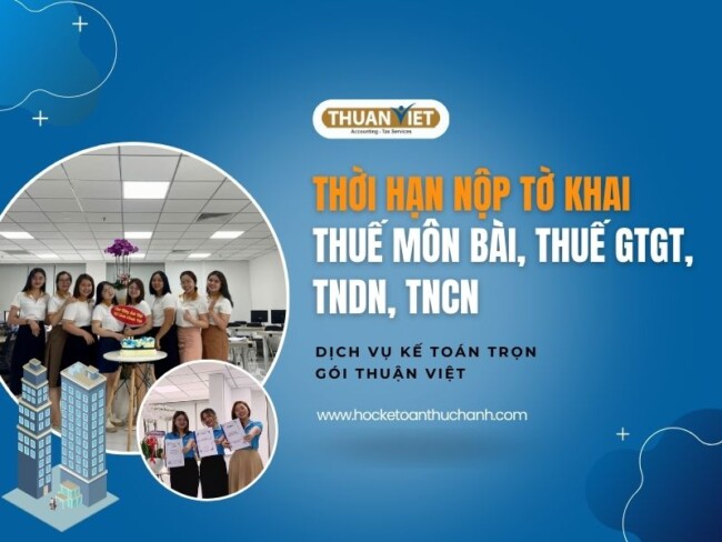 8 Thời hạn nộp tờ khai thuế môn bài
