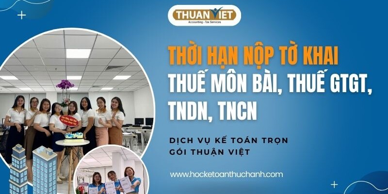 8 Thời hạn nộp tờ khai thuế môn bài