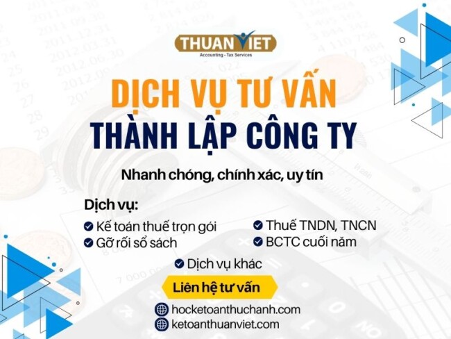 thanh Dịch vụ tư vấn thành lập công ty