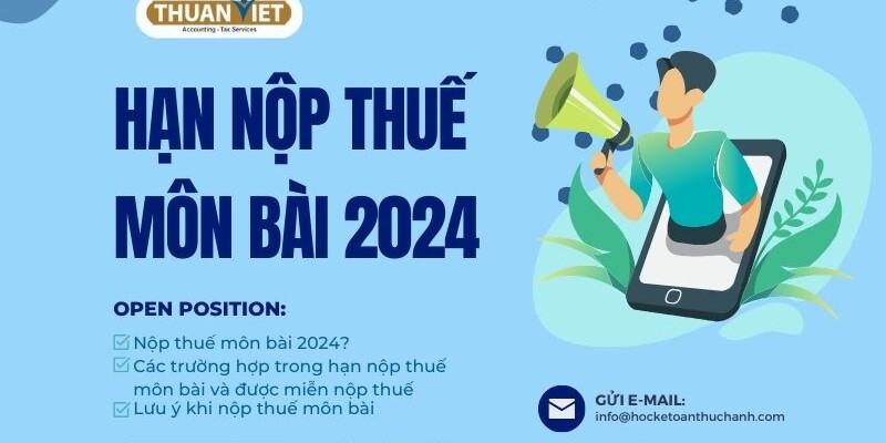 13 Thời hạn nộp thuế môn bài mới nhất