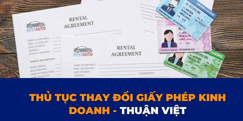Thay đổi giấy phép kinh doanh