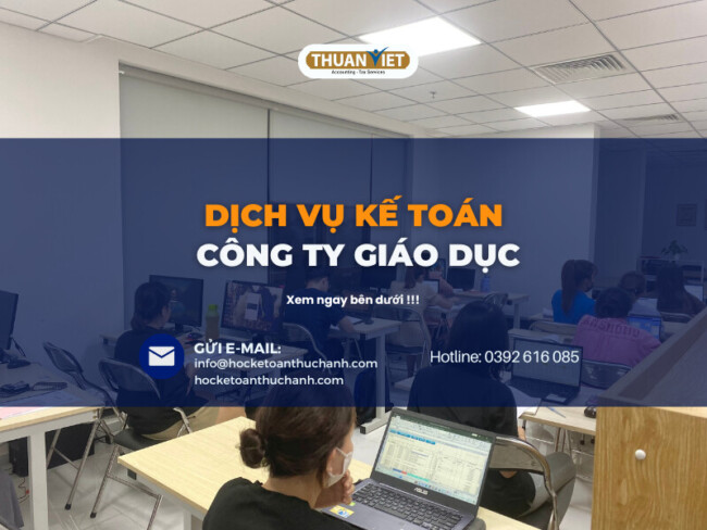 Dịch vụ kế toán cho công ty dịch vụ giáo dục