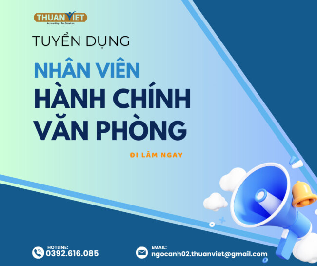 Modern Hiring Recruitment Announcement Facebook Post Tuyển dụng nhân viên hành chính văn phòng