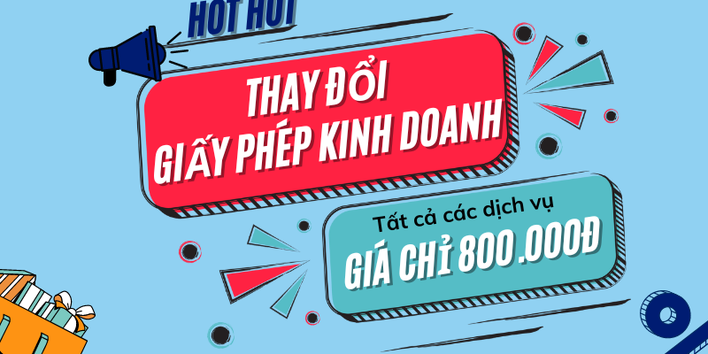 Phí dịch vụ thay đổi giấy phép kinh doanh