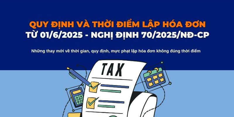 Thay đổi thời gian lập hóa đơn từ 1/6/2025 theo Nghị Định 72