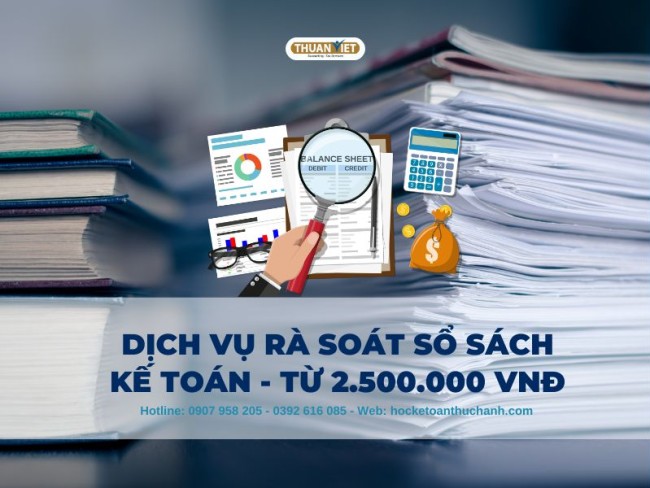 Dịch vụ rà soát sổ sách kế toán tại Thuận Việt