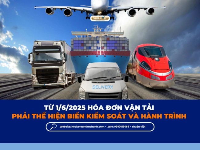 Hóa đơn vận tải phải thể hiện biển kiểm soát và hàng trình từ 1/6/2025