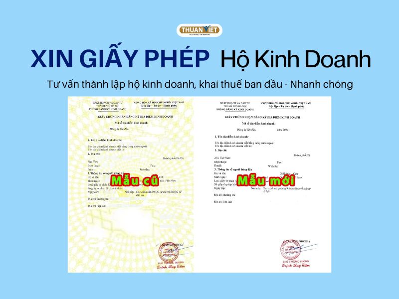 Xin giấy phép kinh doanh hộ gia đình Online- Mẫu GPKD mới nhất