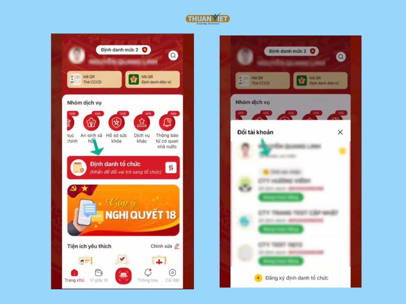 Bước 1: Đăng ký mã định danh điện tử online qua VneID