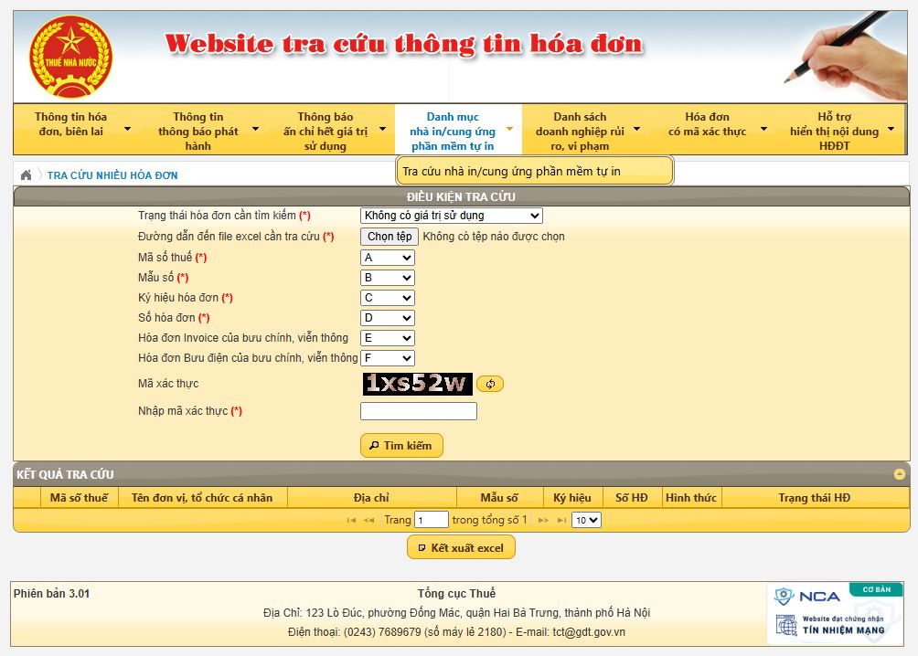 Cách tra cứu hóa đơn điện tử đầu vào trên trang thuế 