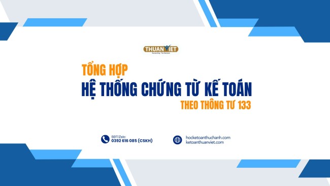 Hệ thống chứng từ kế toán thông tư 133