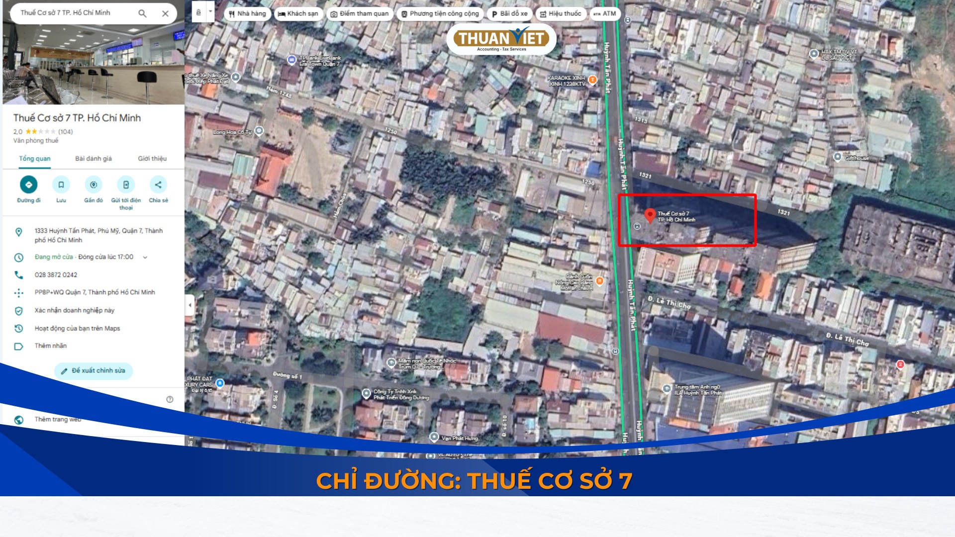 Địa chỉ Thuế Cơ sở 7 thành phố Hồ Chí Minh
